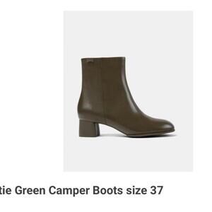 Camper Katie Green Ankle Boots Size 7